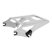 Support de fixation de coffre amovible noir/chrome en fer pour deux personnes pour modèles Touring 2014-2025