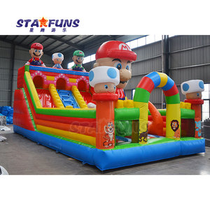 In Stock gonfiabile Mario Slide buttafuori Combo Jumping castelli scivolo Mario casa di rimbalzo <span class=keywords><strong>parco</strong></span> <span class=keywords><strong>giochi</strong></span> gonfiabile all'aperto per i bambini