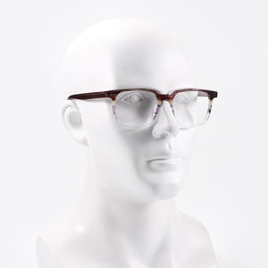 P23032 Clássico Retângulo quadrado Transparente Premium Homens Acetato Quadros para Óculos - Product Image 5