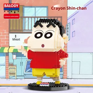 Beledi Crayon Shin-chan hạt nhỏ khối xây dựng giáo dục lắp ráp chèn đồ chơi cho bé trai bé gái làm bằng nhựa bền - Product Image 1