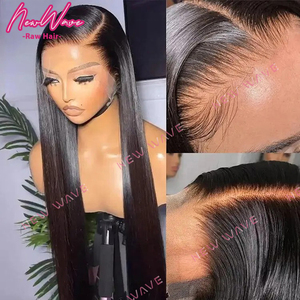 Peluca de Cabello Humano Virgen Indio con Frente de Encaje Transparente HD 13x4, Súper Suave, Liso, Natural - Product Image 2