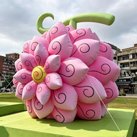 Modèle de fleur gonflable géante personnalisée, décoration florale gonflable colorée pour mariage, festival de musique, événement extérieur
