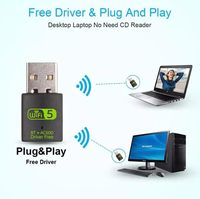 Tarjeta de Red Inalámbrica USB RTL8821, Extensor Mini 802.11, Receptor con Antena, Adaptador Bluetooth y Wifi para PC