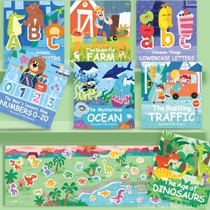 Pegatinas <span class=keywords><strong>de</strong></span> Burbujas Reutilizables, 8 Escenas <span class=keywords><strong>de</strong></span> Juego, <span class=keywords><strong>Letras</strong></span> y Números, Kit <span class=keywords><strong>de</strong></span> Libro <span class=keywords><strong>de</strong></span> Pegatinas Hinchables para Niños <span class=keywords><strong>de</strong></span> 3 a 6 Años - Product Image 2
