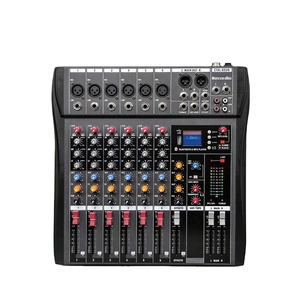 6 canali Mixer Audio Karaoke Mixer Audio console di missaggio Audio USB DJ Sound Mixer prezzi bassi - Product Image 6