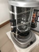 Barbecue rotatif automatique vertical de 21 L, forme ronde, idéal pour la maison