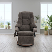 Fauteuil inclinable pliable beige avec accoudoirs réglables et repose-pieds pour massage, idéal pour hôpitaux et appartements