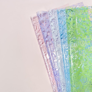 Ngày Valentine hoa Hoa gói giấy không thấm nước OPP gói giấy trong suốt đầy màu sắc hoa hồng giấy bóng kính bán buôn - Product Image 2