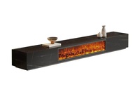 Cheminée électrique avec insert de 1200 mm, design moderne, éclairage LED, pour installation intérieure, télécommande, simulation de flamme