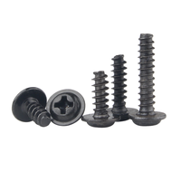 OEM ODM acier au carbone oxyde noir tête de rondelle vis taraudeuses attaches de plaque d'acier