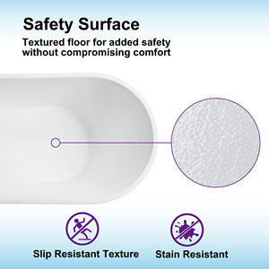 Baignoire autoportante ovale en acrylique 2026 avec double jupe, design de massage érotique surdimensionné, pour usage hôtelier et commerce international - Product Image 5