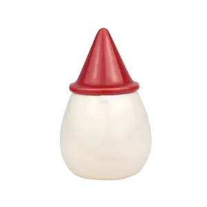 Yaratıcı Xmas ev dekorasyon mum OEM özel noel Gnome seramik kokulu soya balmumu karışımı mumlar lüks