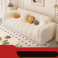 Ensemble de canapé-lit design moderne en tissu, canapé paresseux pour salon - Meubles pouf compressés
