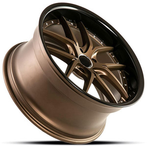 Jantes de voiture en <span class=keywords><strong>bronze</strong></span> avec bordures noires, 18 à 26 pouces, en alliage d'aluminium, 2 pièces, forgées, pour <span class=keywords><strong>Lamborghini</strong></span> <span class=keywords><strong>Urus</strong></span>, Dodge Challenger - Product Image 3