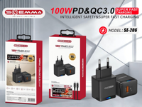 Adaptateur de chargeur mobile 100W directement de l'usine, chargeur super rapide pour Samsung, Oppo, OnePlus