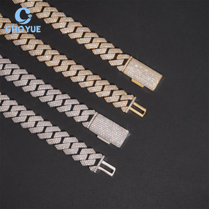 Cadena Cubana de Plata de Ley 925 con Diamantes Moissanite VVS de 16MM, Estilo Hip Hop, Joyería de Moda - Product Image 4