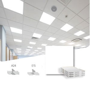 Panel Acústico Decorativo <span class=keywords><strong>para</strong></span> Techo, 600x600mm, Placa de Lana de Roca 24x24, Láminas <span class=keywords><strong>para</strong></span> Techo de 600mm, Fabricación de Paneles Ignífugos Deofon - Product Image 2