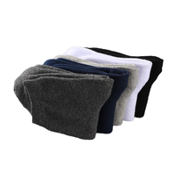 Chaussettes en fibre de coton pour hommes, couleurs unies, blanc, noir, haut équipage, travail, football, motif imprimé, été tricoté