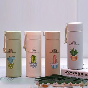 Portable Camping Office Luxury Gradient Colors 400ml Glass Water <b>Bottle</b> for Adults Gifts - Product Image 2