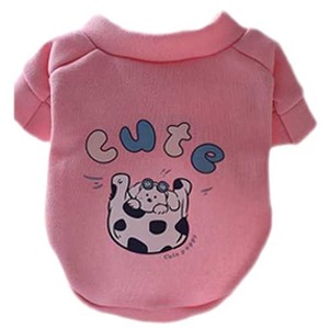 Cute Animal Print Crew Neck Sweatshirt For Pets Autumn Winter Candy Color Pet <b>Clothes</b> For <b>Cats</b> And Dogs - Product Image 5