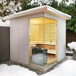 Phòng tắm hơi ngoài trời 6 người truyền thống tốt nhất phòng tắm hơi tuyết tùng đỏ - Product Image 6