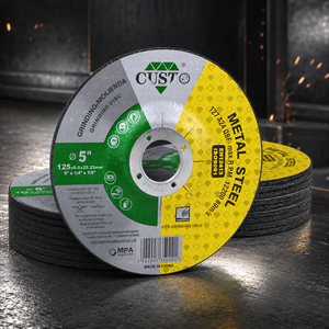 Disque de meulage T27 125x6mm à vitesse de 80m/s en zircone alumineuse, directement de l'usine, avec logo OEM personnalisé, certifié MPA CE ISO, échantillon <span class=keywords><strong>gratuit</strong></span> - Product Image 1