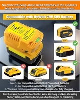 Chargeur de voiture Charge pour batterie au lithium Dewalt 18V/20V/60V avec prise allume-cigare Chargeur de véhicule