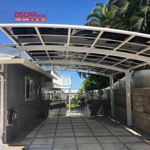 Garages modernes préfabriqués Stockage <span class=keywords><strong>de</strong></span> voiture en aluminium Garage bon marché avec toit en polycarbonate Maison Cour Atelier <span class=keywords><strong>Abri</strong></span> d'auto - Product Image 3