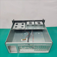 Serveur de stockage industriel 4U à châssis court, panneau en acier entièrement ouvert, verrouillage, carte mère EATX double voie, refroidissement, alimentation ATX