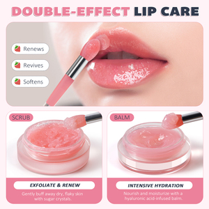 Mascarilla Labial Nocturna ALIVER, Mascarilla Labial Coreana Vegana de Durazno y Fresa, Hidratante Intensiva, Exfoliante - Product Image 2