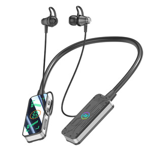 Sports Earphones <b>Wireless</b> Bluetooth 5.4 Neckband Touch Control With Display For Gaming And Music - Product Image 1