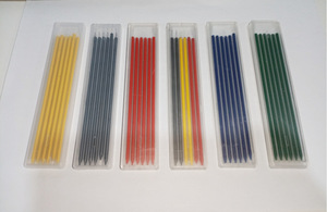 Juego de 6 Recambios de Minas de Colores de Grado Industrial de 2.8mm con Estuche de Plástico Transparente para Lápices de Marcado de Orificios Profundos para Carpintería y Construcción - Product Image 3