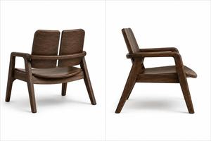 Nouvelle Chaise de Salle à Manger en Bois Massif avec Accoudoirs pour la Maison, le Salon ou le Bureau – Meuble en Bois Original - Product Image 5