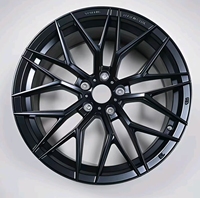 Nouvelles jantes en alliage noir multi-rayons de 17/18/19/20 pouces 5x114.3/5x112/5x108 30mm ET adaptées aux voitures particulières japonaises, coréennes et allemandes