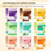 Bâtonnets de gelée saveur personnalisée, boîte de gelée colorée, sachet à bec verseur, emballage de gelée, OEM ODM, marque privée, approvisionnement en vrac
