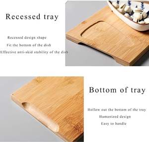 Hot Sales Hand Painted Leaf Shaped Snacks Appetizer Fruit <strong>Candy</strong> Nuts Cheese Dips Dish Ceramic Platter Set of 4 With Wooden <strong>Tray</strong> - Product Image 5