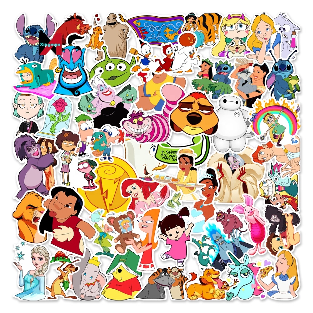 Adesivi Cartoon 50 Pezzi | Decorazioni Vinili Per Laptop, Skate, Bottiglie | Stickers Anime Colorati - Foto 3