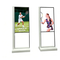Afficheur numérique d'ascenseur intérieur OLED transparent tactile de 30/55/77 pouces avec Android 11 et garantie d'un an
