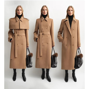 Abrigo de Lana de Alpaca para Mujer Fireladyfur con Capa Desmontable "Elegant Silhouette" - Product Image 6