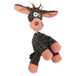 Giocattolo divertente dell'animale domestico velluto a coste forma di asino peluche cane giocattolo corda indistruttibile Squeaky peluche molare cane giocattolo da masticare - Product Image 4