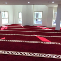 Tapis de mosquée en rouleau tissé à la machine, tapis de prière pour mosquée, design personnalisé, en nylon imprimé, tapis de mosquée mur à mur