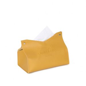Boîte à mouchoirs en cuir avec logo personnalisé, boîte à mouchoirs pour voiture, décoration de salon, boîte de rangement nordique de grande taille pour le bureau, porte-serviettes - Product Image 3