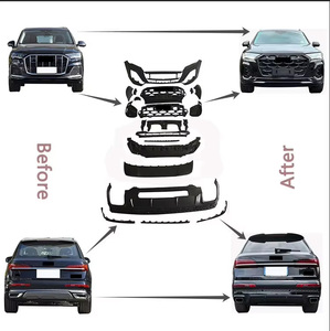 กันชนชุดบอดี้คิทสไตล์ใหม่พร้อมตะแกรงด้านหลังสำหรับรถ <span class=keywords><strong>Audi</strong></span> Q7 <span class=keywords><strong>SQ7</strong></span> <span class=keywords><strong>2021</strong></span>อัพเกรดเป็น2025 - Product Image 5