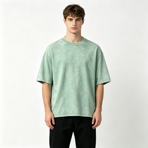 Manufacturer Direct 100% Cotton Acid Wash Oversized Tshirt <b>Men</b> Custom Packaging OEM Contract <b>T</b> <b>Shirt</b> - Product Image 2