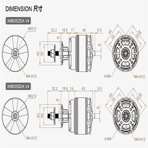Motor sin escobillas DUALSKY XM6352DA DA4 Series 220KV 240KV 285KV 360KV para aviones <span class=keywords><strong>RC</strong></span> <span class=keywords><strong>F3A</strong></span> de ala fija y planeadores de 12 kg - Product Image 6