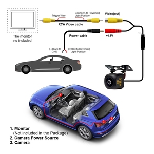 Cámara de Visión Trasera para Automóvil Hongrui AHD 720P con Lente Ojo de Pescado de 170 Grados de Ángulo Amplio, Visión Nocturna, Impermeable, Cámara de Reversa - Product Image 6