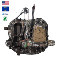 Sac à dos pour arc composé en polyester 150D, tissu en daim DWR imperméable, camouflage, étui de chasse avec porte-flèches