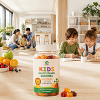 Gommes multivitaminées pour enfants au goût de fruits naturels, riches en micronutriments, pour soutenir l'apport nutritionnel quotidien des enfants