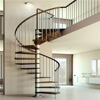 Escalier en colimaçon sur mesure pour intérieur avec structure, escalier hélicoïdal pour villa, maison duplex