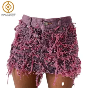 S-XL 2023 New Style Summer Women Denim Skort Zip Skirt High Waist Street Lounge Wear Fringe Tight Jean Skirt